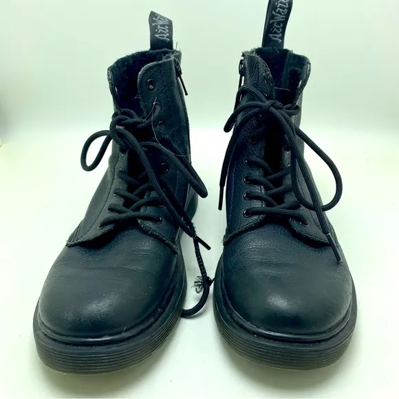 Dr Martens Black Classic Side Zip Lace Up Boots Size 2