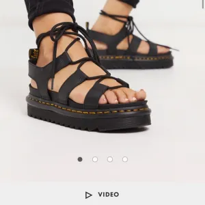 Dr. Martens Black Platform Sandals Size 10