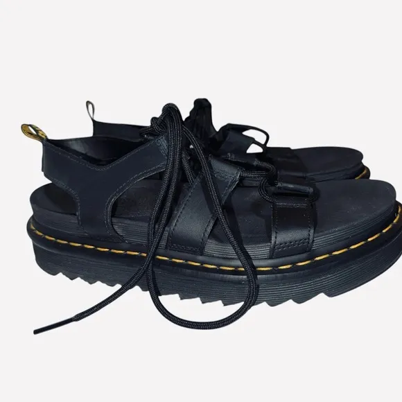 Dr. Martens Black Platform Sandals Size 10