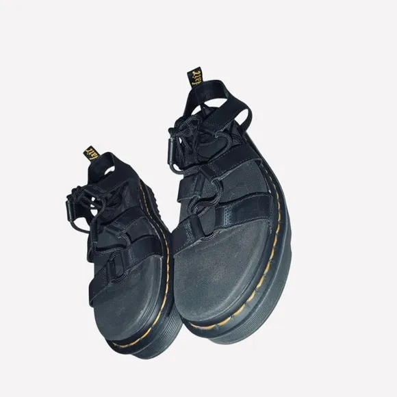 Dr. Martens Black Platform Sandals Size 10