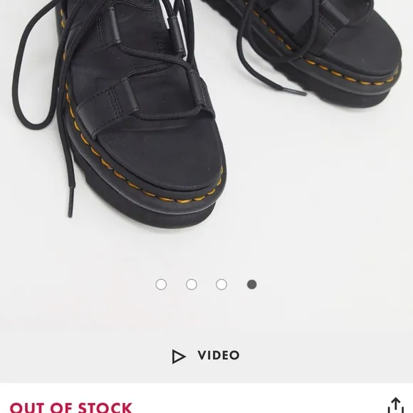 Dr. Martens Black Platform Sandals Size 10
