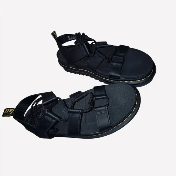 Dr. Martens Black Platform Sandals Size 10