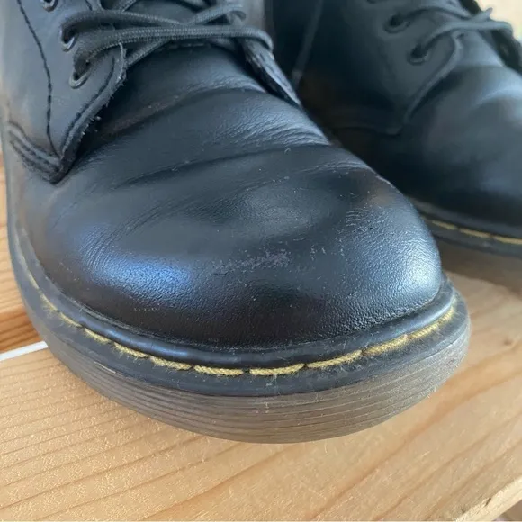 Dr. Martens Black Side Zip Kids Leather Boots