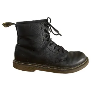 Dr. Martens Black Side Zip Kids Leather Boots