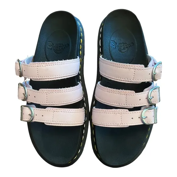 Dr. Martens Blaire Platform Slides Light Pink Size 7 US Like NEW condition