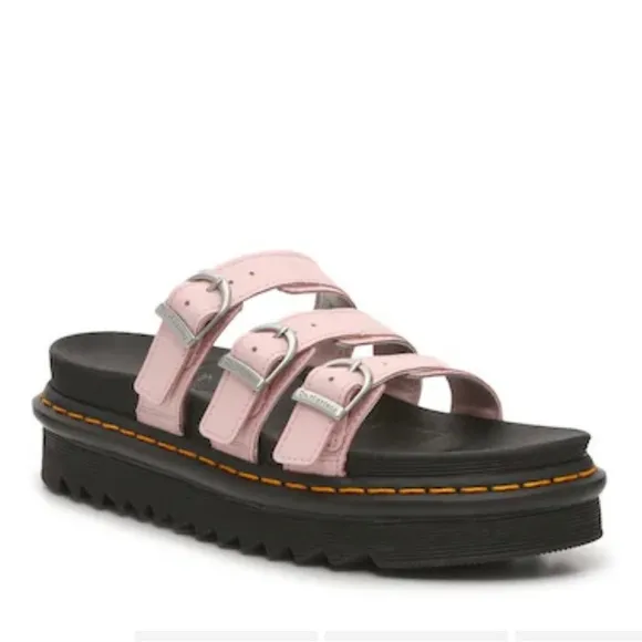 Dr. Martens Blaire Platform Slides Light Pink Size 7 US Like NEW condition