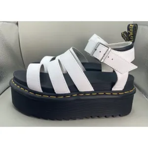 Dr Martens Blaire Quad Fisherman Sandals Womens 9 EU 41 Black White EVA Platform