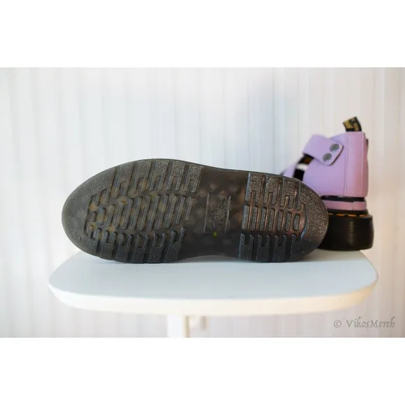 Dr. Marten's CLARISSA II PISA LEATHER PLATFORM STRAP SANDALS 8 NEW