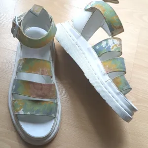 Dr Martens Clarissa ll Platform Chunky Gladiator Strapy Tie Dye Sz 9 Sandals