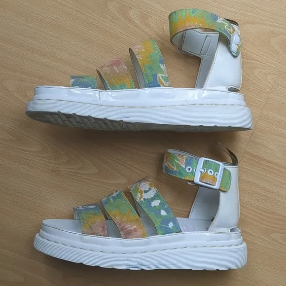 Dr Martens Clarissa ll Platform Chunky Gladiator Strapy Tie Dye Sz 9 Sandals