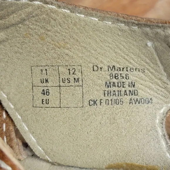Dr. Martens Fisherman Slide Sandals 8B56 US Men's Size 12 Leather