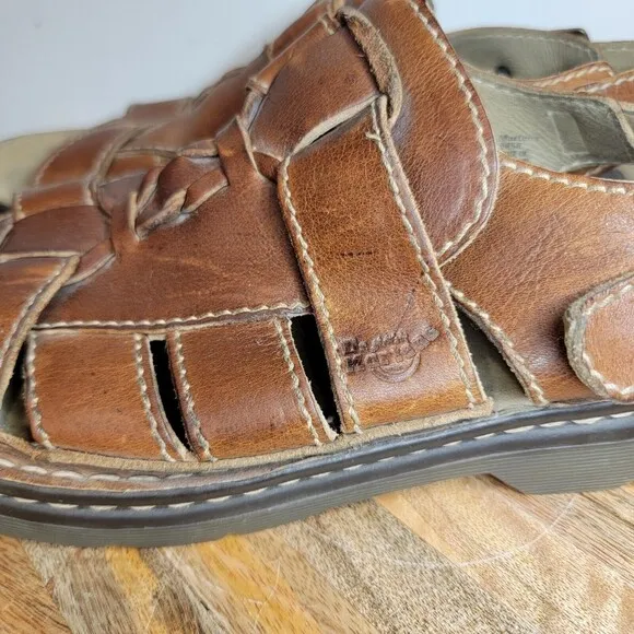 Dr. Martens Fisherman Slide Sandals 8B56 US Men's Size 12 Leather