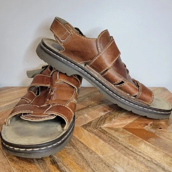 Dr. Martens Fisherman Slide Sandals 8B56 US Men's Size 12 Leather