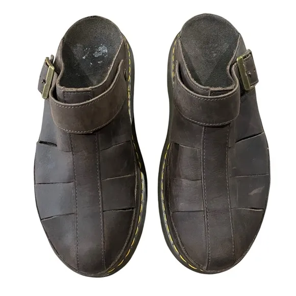 Dr. Martens Men’s Size 11 Brown Leather Jaycee Closed Toe Fisherman Sandals