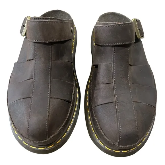 Dr. Martens Men’s Size 11 Brown Leather Jaycee Closed Toe Fisherman Sandals