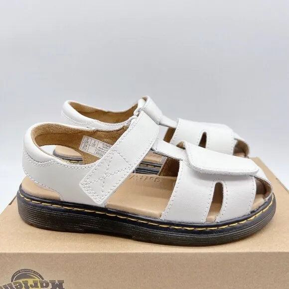 Dr. Martens Moby II Kid’s Sandals White Leather US 3/ EU 34