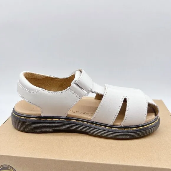 Dr. Martens Moby II Kid’s Sandals White Leather US 3/ EU 34
