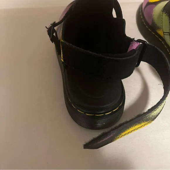 Dr. Martens NWOT Green and Purple Jorgie Multi Haze Mules with Chunky Sole