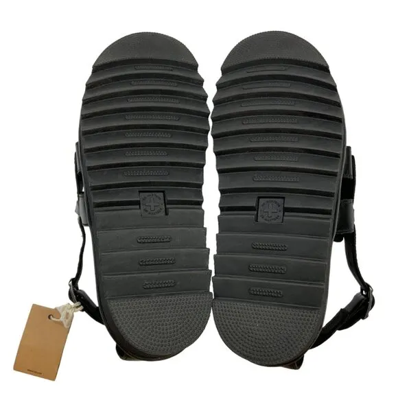 Dr Martens TERRY Leather Strap Sandals 13 Brando Black Buckle Open Toe Fisherman