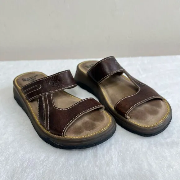 Dr. Martens Vintage 90s England Chunky Brown Leather Sandals Women 3