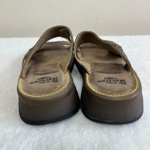 Dr. Martens Vintage 90s England Chunky Brown Leather Sandals Women 3