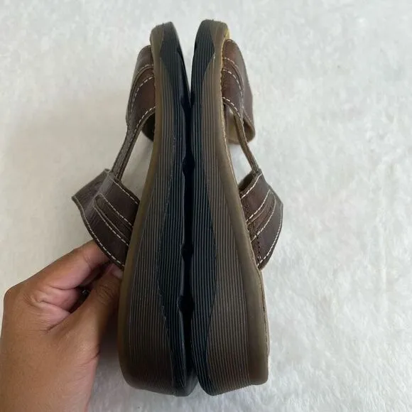 Dr. Martens Vintage 90s England Chunky Brown Leather Sandals Women 3