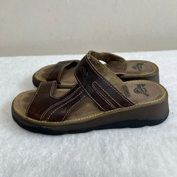 Dr. Martens Vintage 90s England Chunky Brown Leather Sandals Women 3