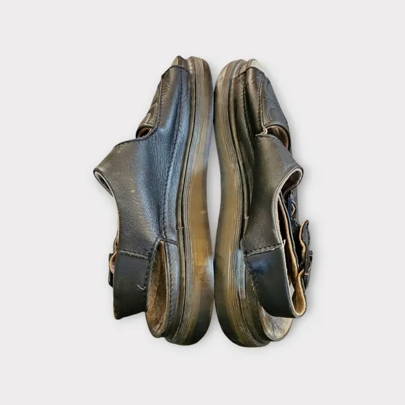 Dr Martens Vintage Made In England Black Leather Sandals