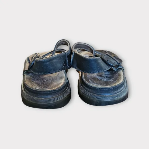 Dr Martens Vintage Made In England Black Leather Sandals