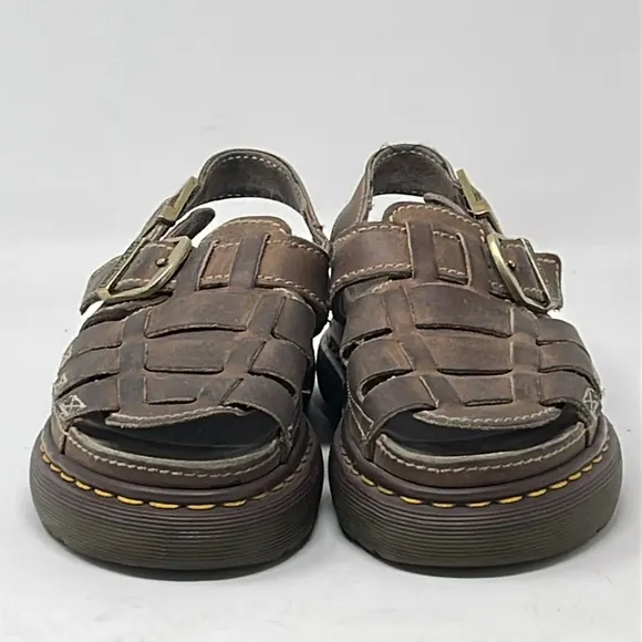 Dr. Martens Vintage Made In England Y2K Chunky Heel Fisherman Sandals Size 7 US