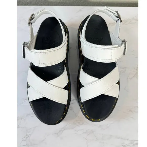 Dr. Martens Voss II Athena Leather Strap Platform Sandals Size 8 NWOT