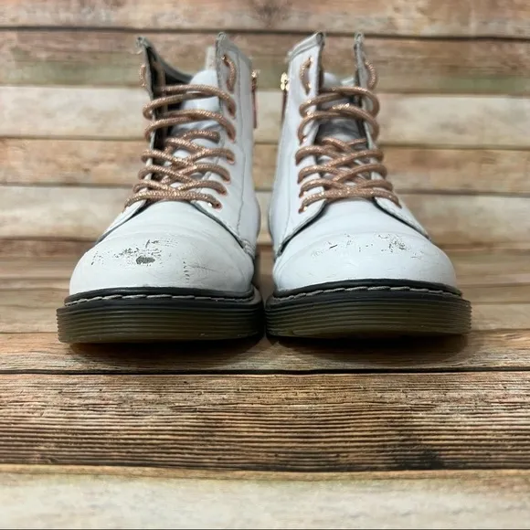Dr. Martens White Size Zip Boots