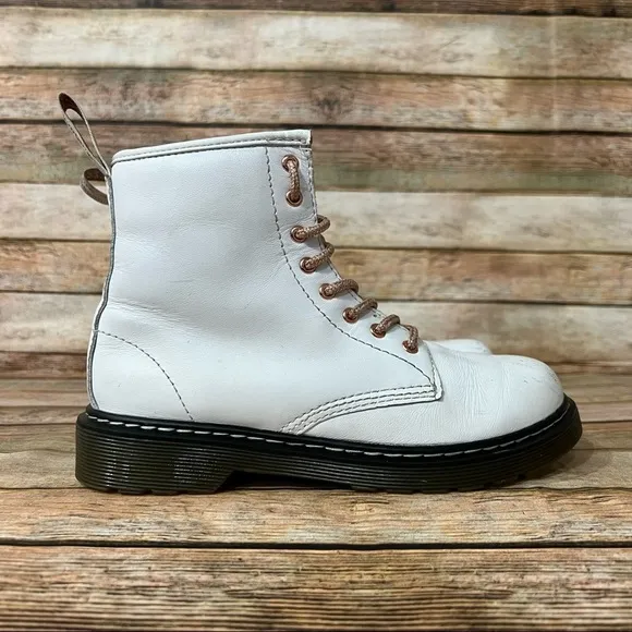Dr. Martens White Size Zip Boots