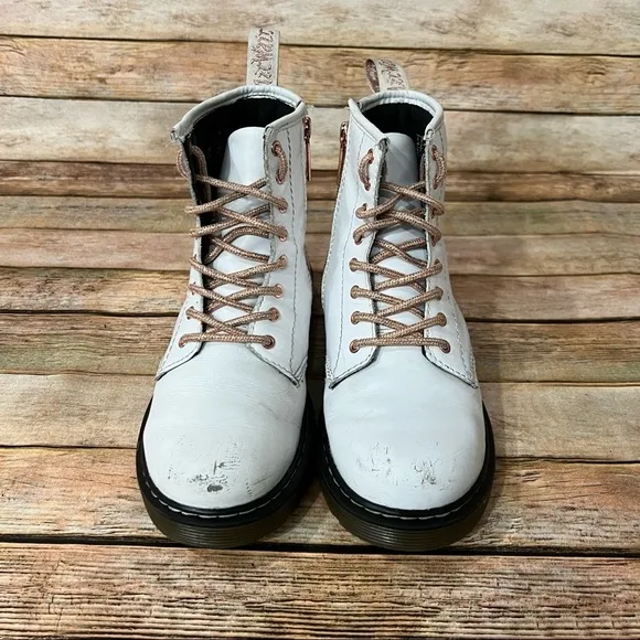 Dr. Martens White Size Zip Boots