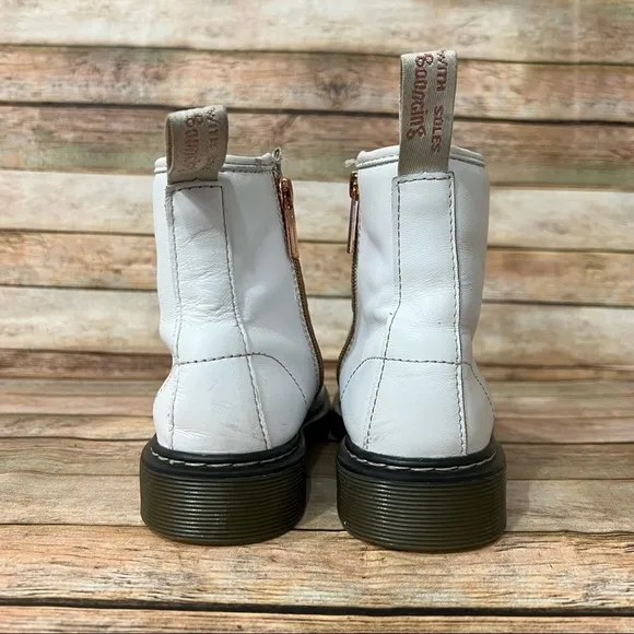 Dr. Martens White Size Zip Boots