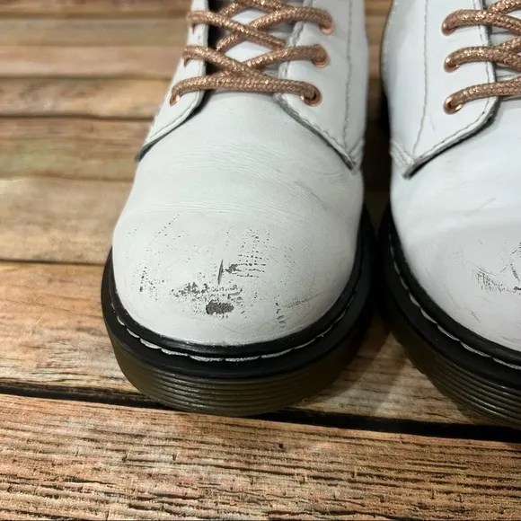 Dr. Martens White Size Zip Boots