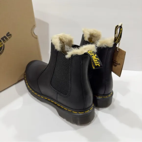 Dr. Martens Women’s 2976 Leonore Chelsea Faux Shearling Ankle Boots