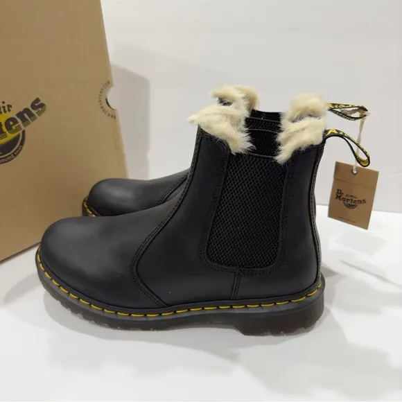 Dr. Martens Women’s 2976 Leonore Chelsea Faux Shearling Ankle Boots