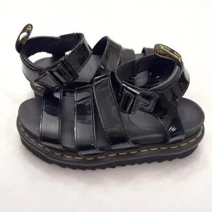 Dr. Martens Women’s Black Blair Patent Leather Sandals Size 6‎
