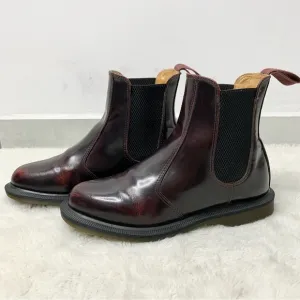 Dr. Martens Women's Flora Red Leather Pull On Chelsea Boots Size 6 / 37