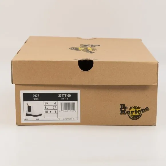 Dr. Martens Women's Softy T Leather White Chelsea Boot 27475100-2976 Multi-Size