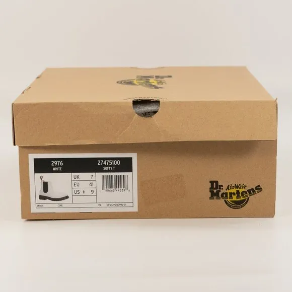 Dr. Martens Women's Softy T Leather White Chelsea Boot 27475100-2976 Multi-Size