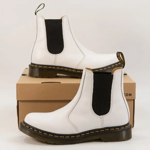 Dr. Martens Women's Softy T Leather White Chelsea Boot 27475100-2976 Multi-Size