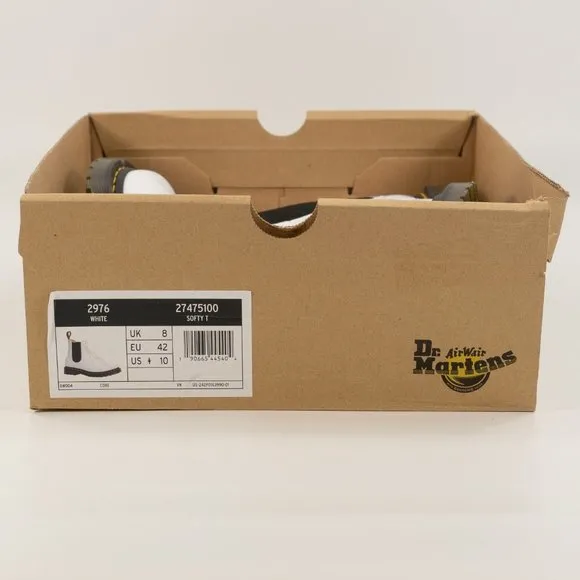 Dr. Martens Women's Softy T Leather White Chelsea Boot 27475100-2976 Multi-Size