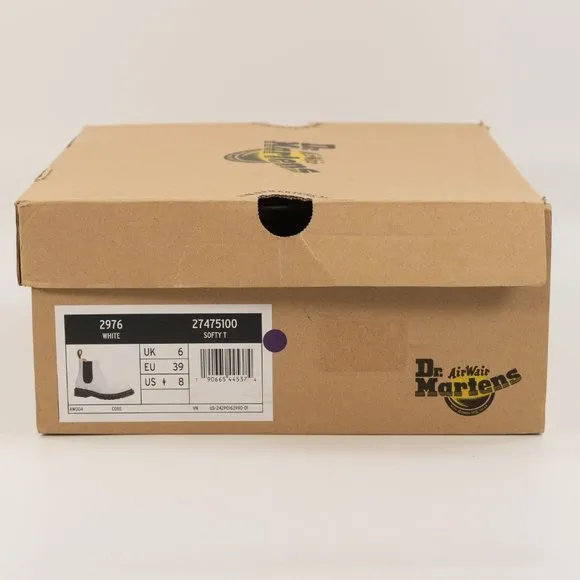 Dr. Martens Women's Softy T Leather White Chelsea Boot 27475100-2976 Multi-Size