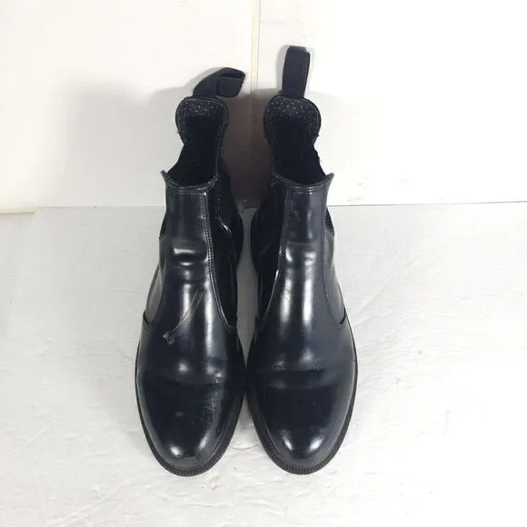 Dr Martens Women's Flora US10 EU 42 Black Smooth Leather Ankle Chelsea Boots