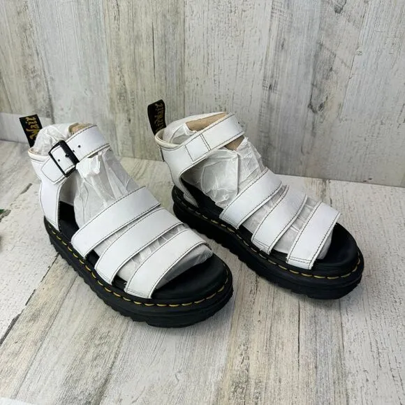 Dr. Martens Y2K Women's Blaire Fisherman Chunky Platform Sandals Size 5L White