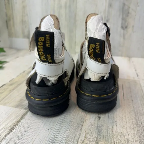 Dr. Martens Y2K Women's Blaire Fisherman Chunky Platform Sandals Size 5L White