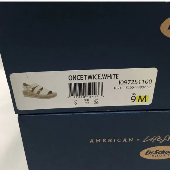 Dr. Scholl's Once Twice Wedge Sandals Women's 9m NWT