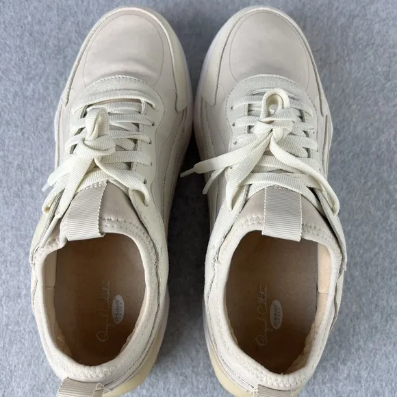 Dr. Scholl's Sneakers Women Size 11 Leather Casual Comfort Leather Cream New